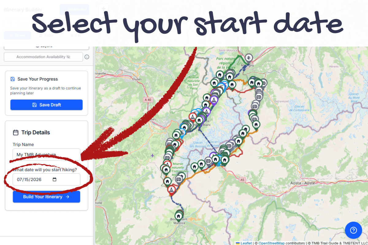 Live accommodation availability on map
