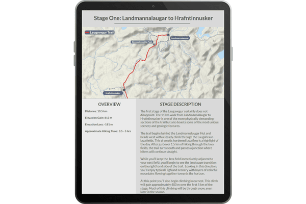 Digital guidebook dashboard screenshot